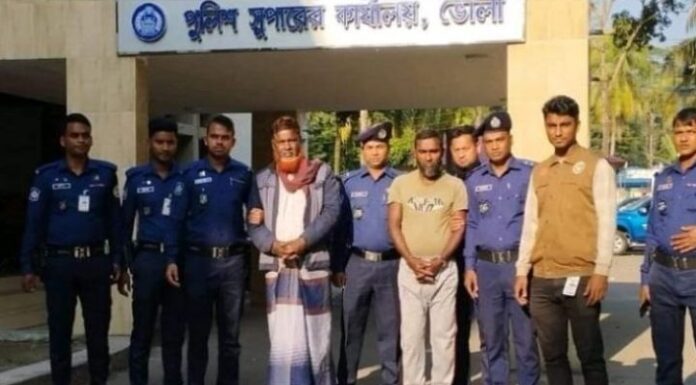 চরফ্যাশনে ইউপি সদস্যসহ দুইজন গ্রেফতার