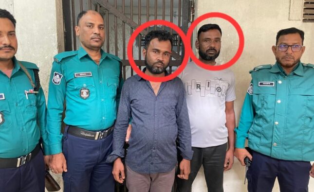 চাঁদাবাজির বিষদাঁত ভেঙে দিল জনতা: ব্ল্যাকমেইল-ডাকাতির অভিযোগে দুই ঘৃণ্য অপরাধী পুলিশের জালে!