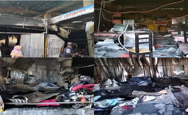 বিউটি রোডে আগুন সন্ত্রাস!দখল-বিরোধের জেরে গভীর রাতে অগ্নিসংযোগ, ক্ষতি অর্ধকোটি টাকার কাছাকাছি