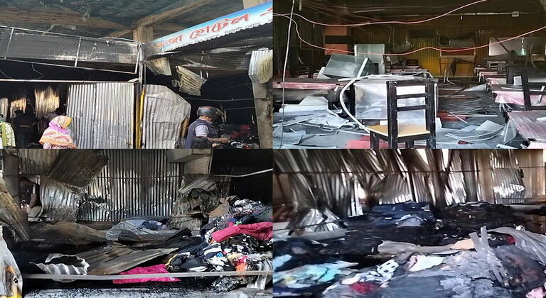 বিউটি রোডে আগুন সন্ত্রাস!দখল-বিরোধের জেরে গভীর রাতে অগ্নিসংযোগ, ক্ষতি অর্ধকোটি টাকার কাছাকাছি