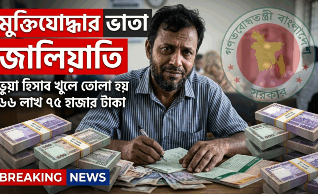মুক্তিযোদ্ধা ভাতা জালিয়াতি: ভুয়া হিসাব খুলে তোলা হয় ৬৬ লাখ ৭৫ হাজার টাকা