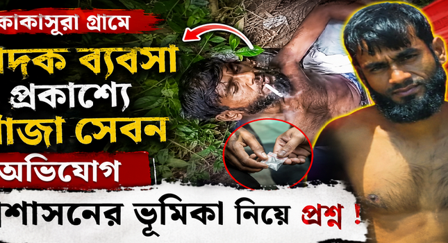 কাকাসুরা গ্রামে মাদক ব্যবসা ও প্রকাশ্যে গাঁজা সেবনের অভিযোগ, প্রশাসনের ভূমিকা নিয়ে প্রশ্ন
