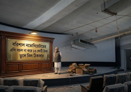 বরিশালে বিদ্যুৎ সংযোগ ছাড়াই নভোথিয়েটারের এসি, টেস্টিং ছাড়াই ১৩ কোটি টাকার বিল উত্তোলন ঠিকাদারের