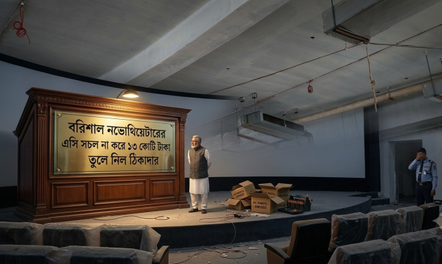 বরিশালে বিদ্যুৎ সংযোগ ছাড়াই নভোথিয়েটারের এসি, টেস্টিং ছাড়াই ১৩ কোটি টাকার বিল উত্তোলন ঠিকাদারের