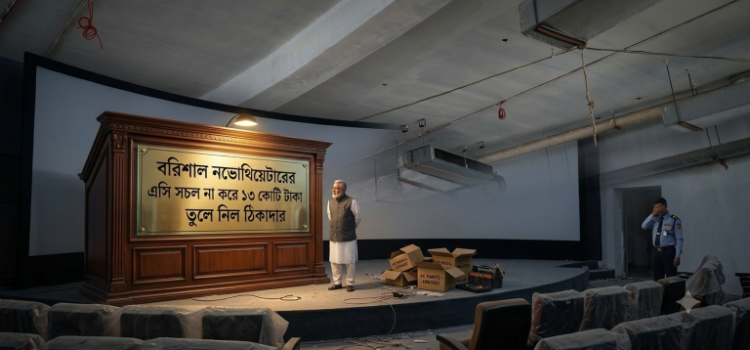 বরিশালে বিদ্যুৎ সংযোগ ছাড়াই নভোথিয়েটারের এসি, টেস্টিং ছাড়াই ১৩ কোটি টাকার বিল উত্তোলন ঠিকাদারের
