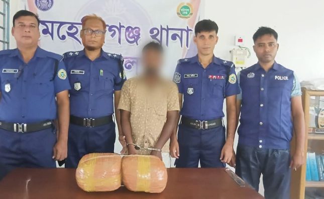 মেহেন্দিগঞ্জে ৫ কেজি গাঁজাসহ যুবক আটক
